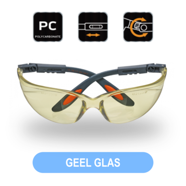 Veiligheidsbril Verstelbaar Geel Glas