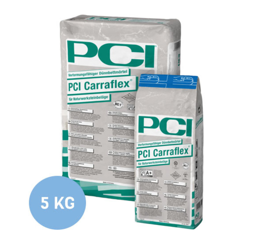 PCI Carraflex Natuursteen tegellijm 5 kg. Wit