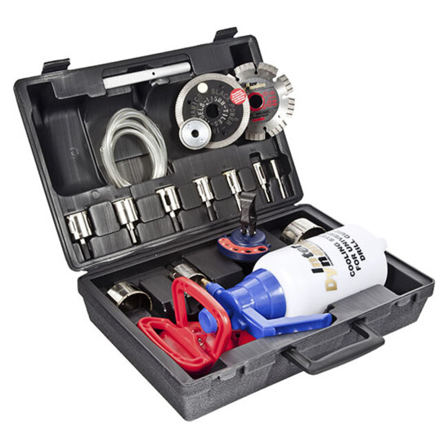 Diamant tegelboorset nat - 10 boren en 2 zaagbladen