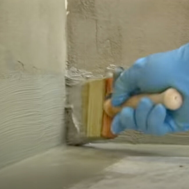 Blokkwast, wit haar, kunststof steel, 3 x 12 cm