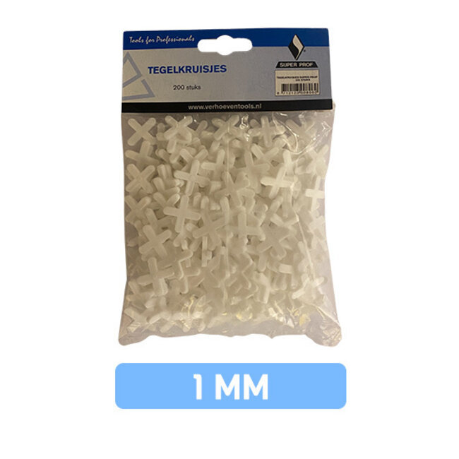 Tegelkruisjes Super Prof 1 mm 200 stuks
