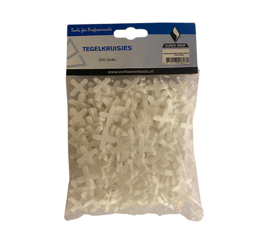 Tegelkruisjes Super Prof 1,5 mm 200 stuks