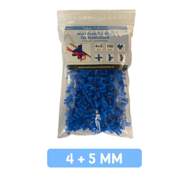 Tegelkruisjes Super Prof Multi 4 + 5 mm 100 stuks