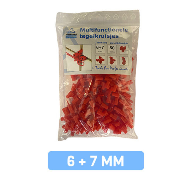 Tegelkruisjes Super Prof Multi 6 + 7 mm 50 stuks