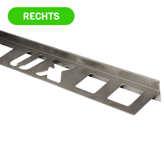 Doucheafloopprofiel RVS geborsteld zwart 11 x 1000mm rechts