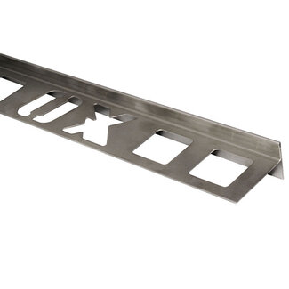 RVS doucheafloopprofiel geborsteld 12,5 x 2000mm rechts