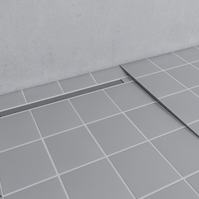 Doucheafloopprofiel RVS gepolijst 12,5 x1000mm rechts