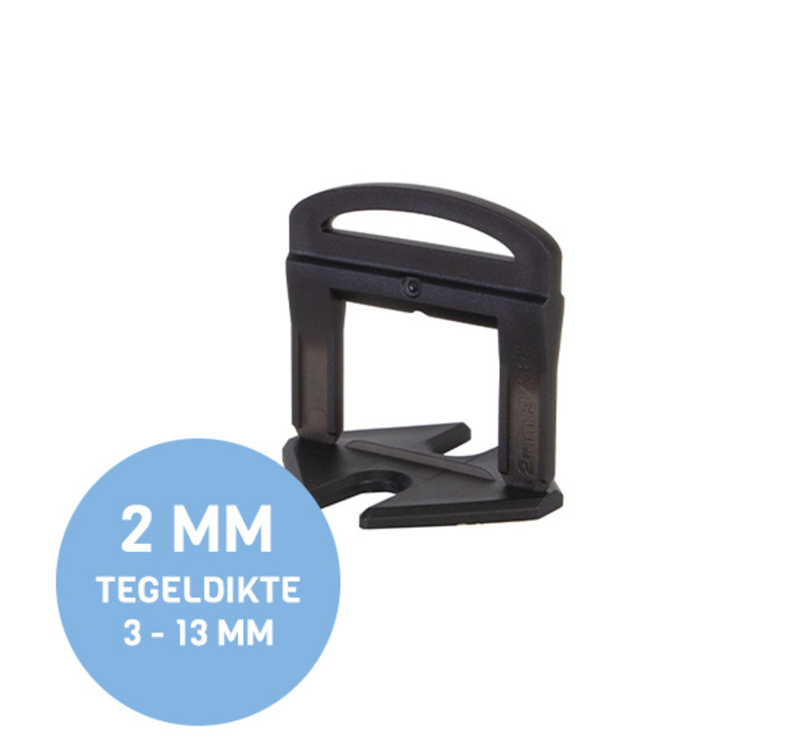 100 Clips 2 mm Voor een tegeldikte van 3 - 13 mm