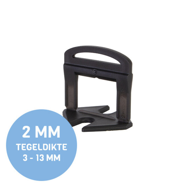 200 Clips 2 mm Voor een tegeldikte van 3 - 13 mm