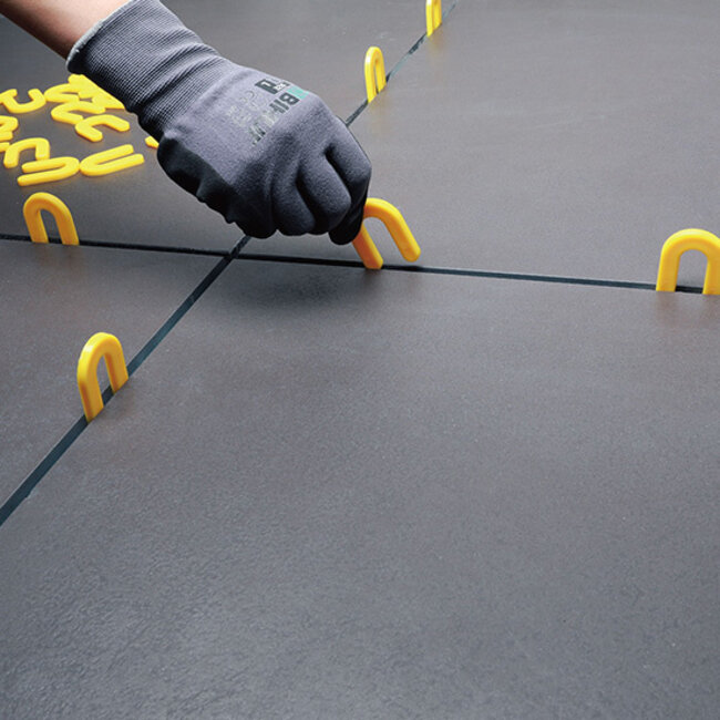 BIHUI Hoefijzer Vulplaat Geel 220 stuks 4,5 mm.