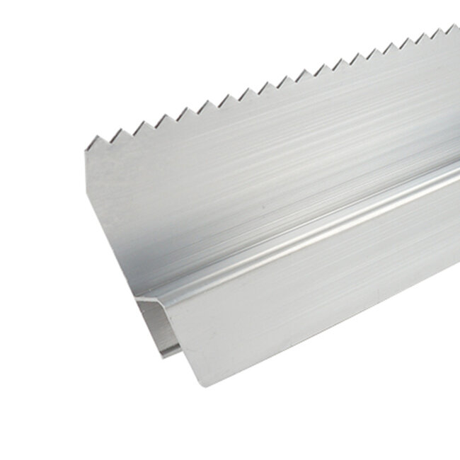 Super Prof Alu Wandrij H-Profiel Getand 200 cm