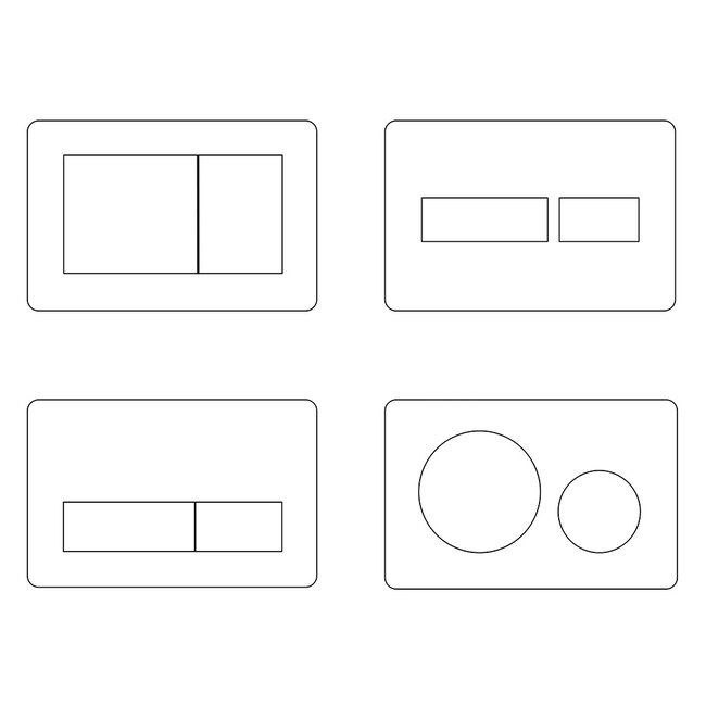 Edplit Tegel Inbouw Drukknop voor Geberit Sigma Delta TECE incl tools