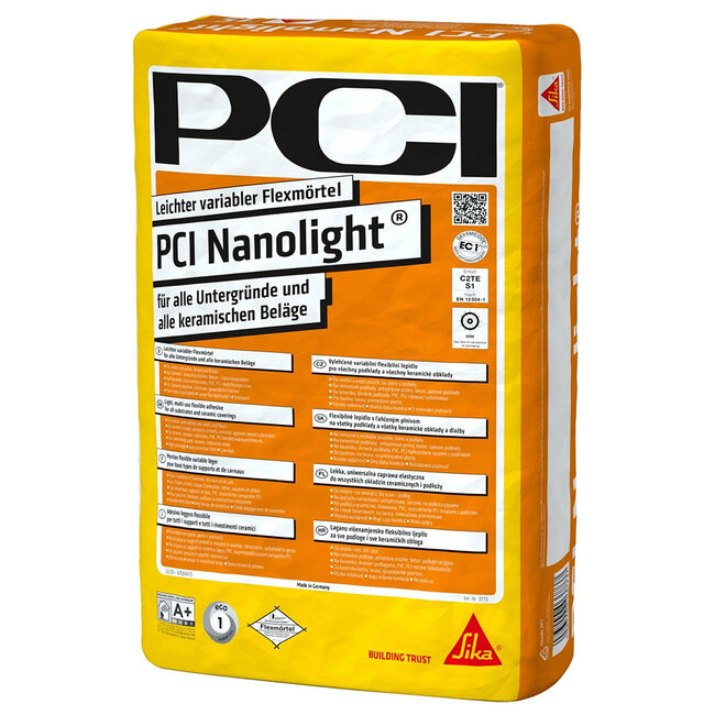 PCI Nanolight Tegellijm Grijs 15 kg.