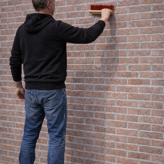 Voegbezem 270 mm rood 3 rijen