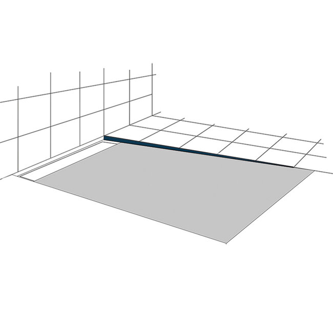 Substrat Afschotprofiel Mat Goud Gecoat Rechts 11 mm - Lengte: 1500 mm