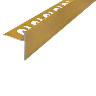 SUBSTRAT Substrat Afschotprofiel Mat Goud Gecoat Rechts 10 mm - Lengte: 1500 mm