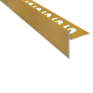 SUBSTRAT Substrat Afschotprofiel Mat Goud Gecoat Links 11 mm - Lengte: 1000 mm