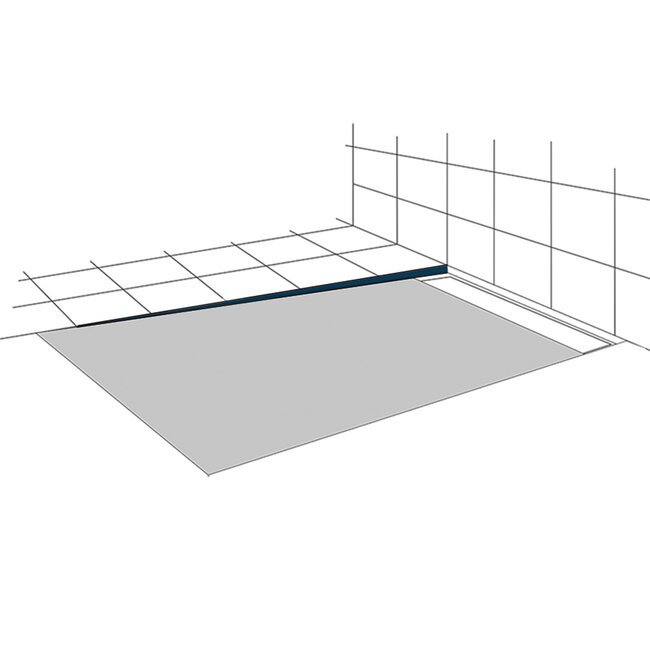 Substrat Afschotprofiel Mat Goud Gecoat Links 10 mm - Lengte: 1000 mm