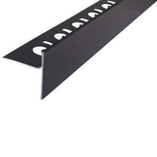 SUBSTRAT Substrat Afschotprofiel Mat Zwart Gecoat Rechts 11 mm - Lengte: 1000 mm