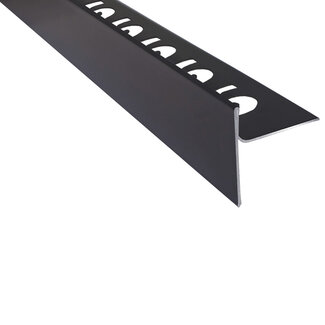 SUBSTRAT Substrat Afschotprofiel Mat Zwart Gecoat Links 10 mm - Lengte: 1000 mm