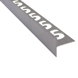 SUBSTRAT Afschotprofiel Geborsteld RVS Links 12,5 mm - Lengte 1500 mm