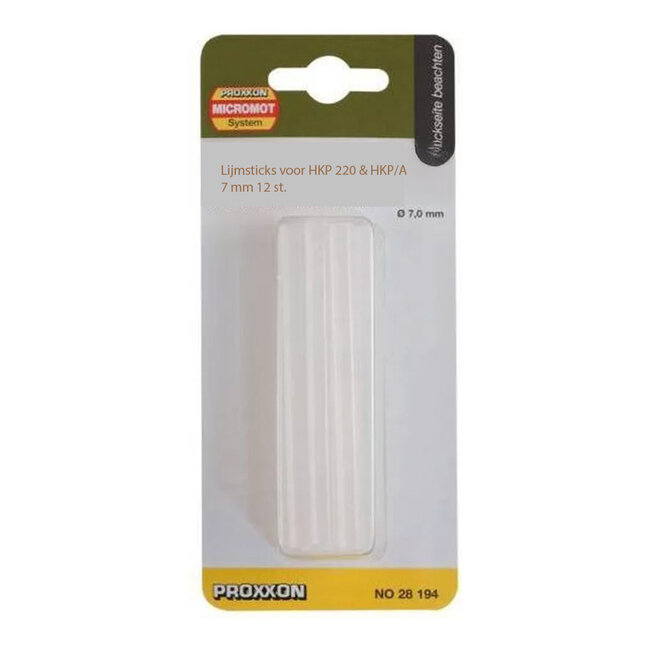 Lijmsticks 7×100 mm Kleurloos voor Proxxon HKP 220 en HKP/A (NO 28194)
