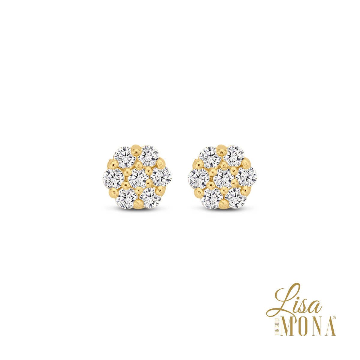 Oorbellen LisaMona Geel Goud 14kt LM/G0087