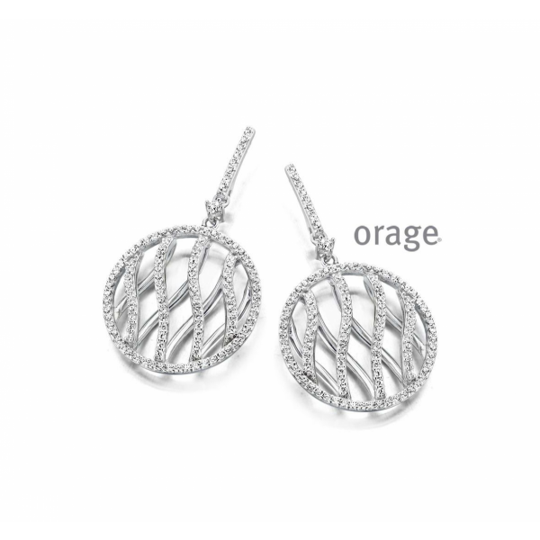 Orage AF144 Oorbellen Zilver Zirkonia