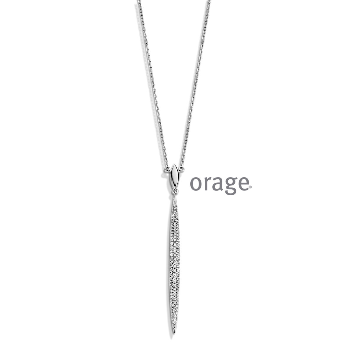 Orage AM009 Halsketting Zil Zirkonia