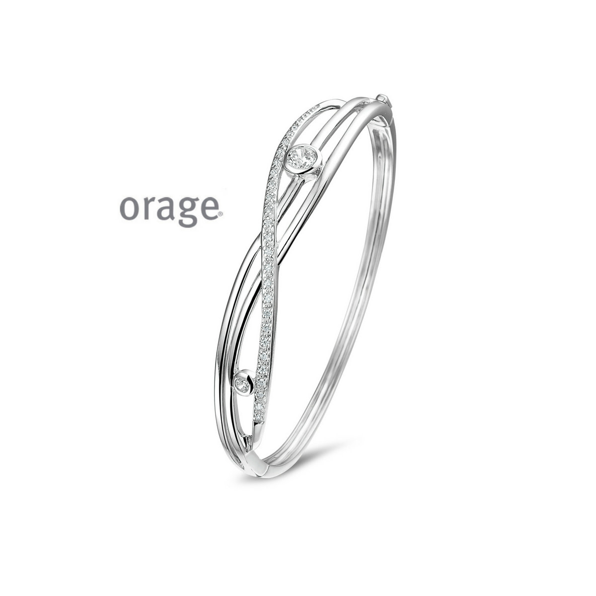 Armband/Esclave AM035 Zilver Zirkonia