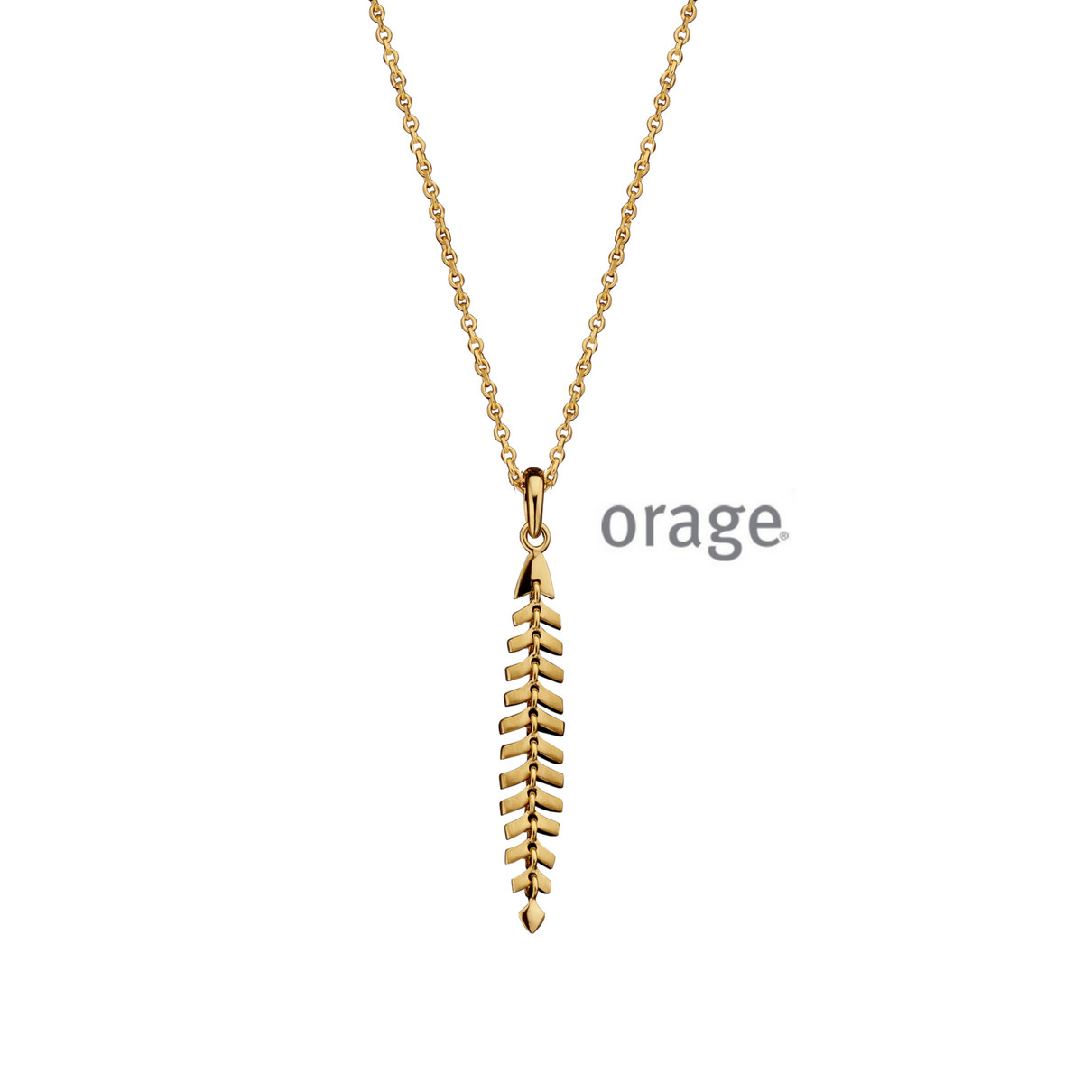 Orage AM099 Halsketting Zilver Goudkleurig