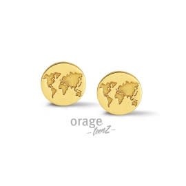 Orage Teenz AP240 Zilver Goudkleurig Wereldbol