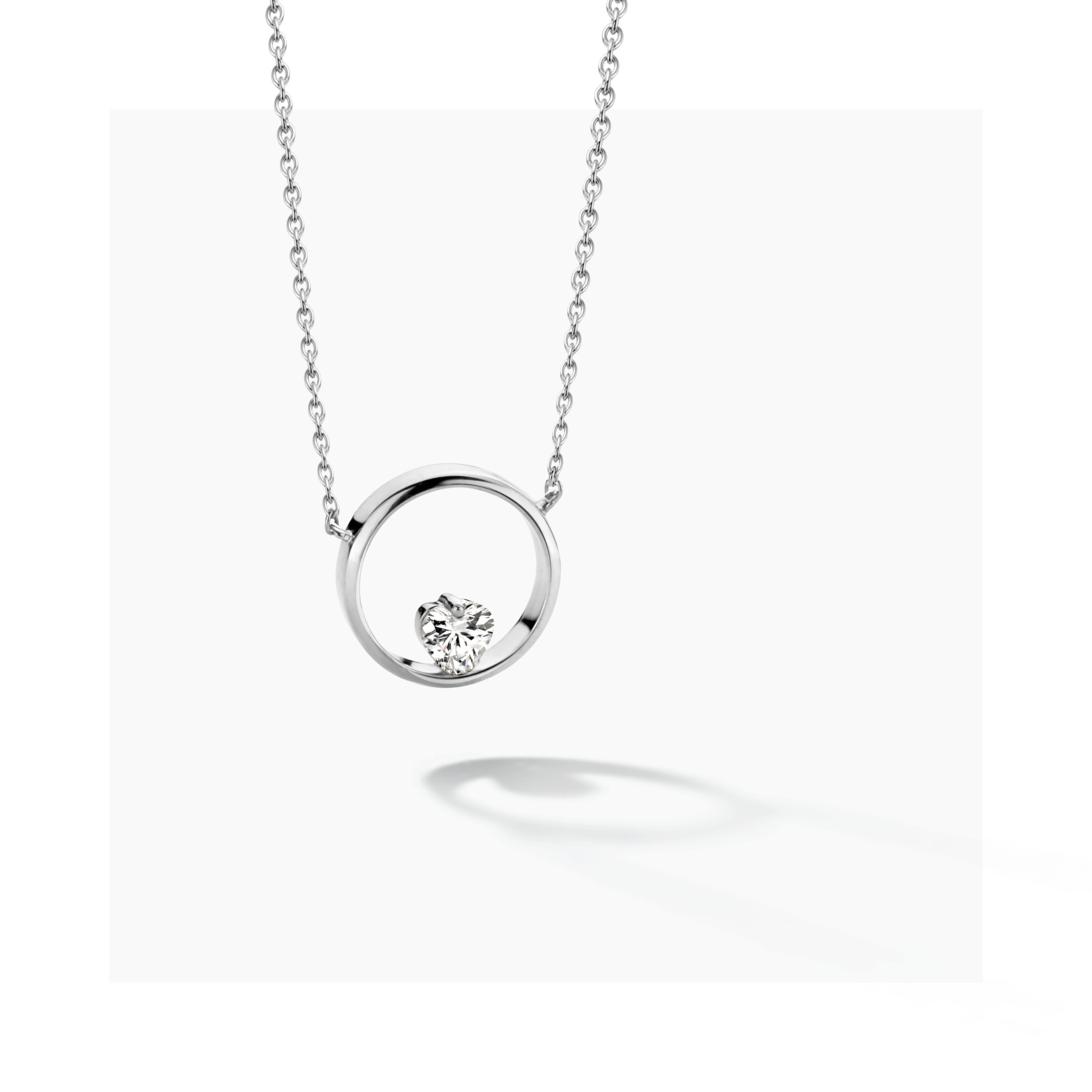 Halsketting FJF0010005SWH Icon Heart Silver 925