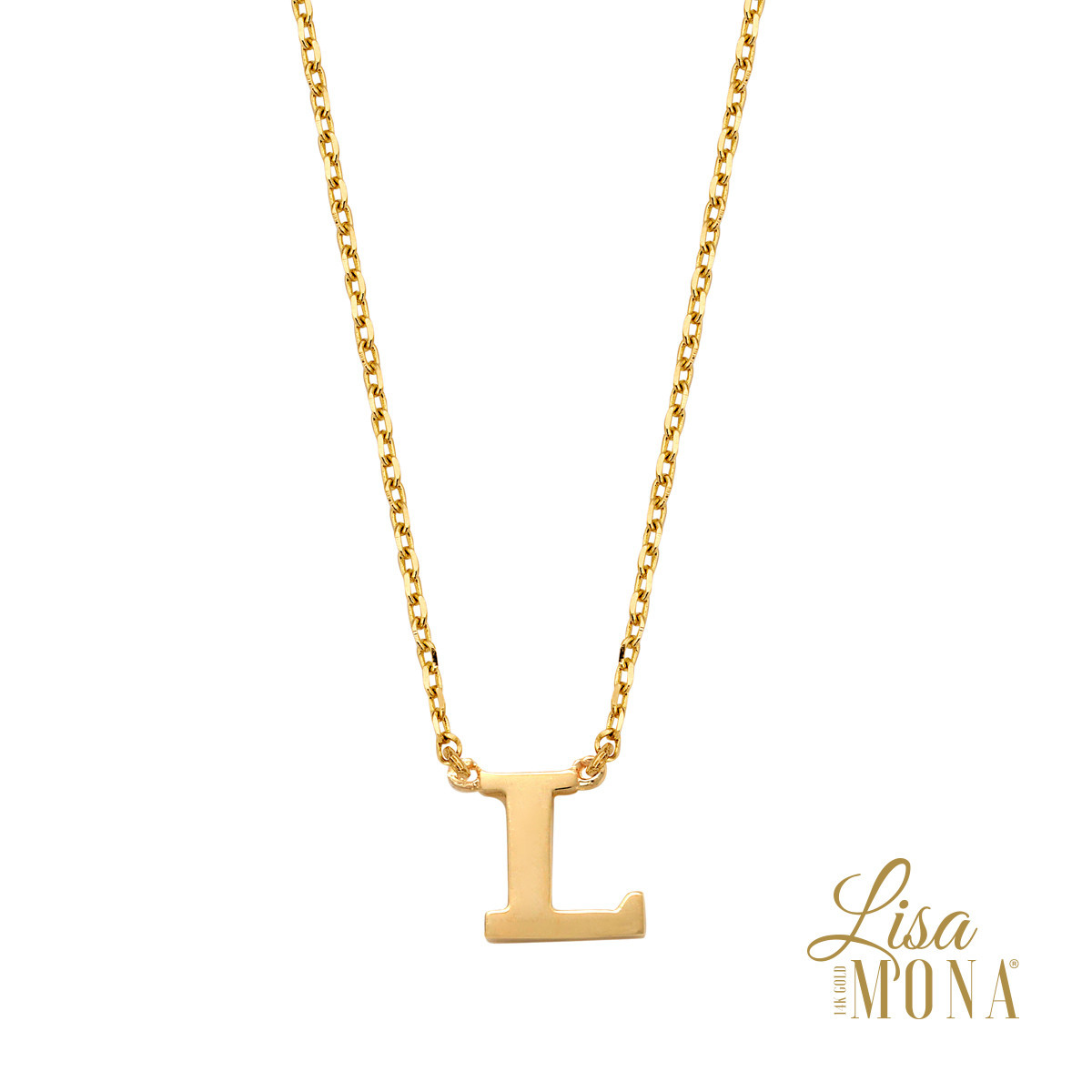 Halsketting LisaMona Geel Goud 14kt LM/G900L