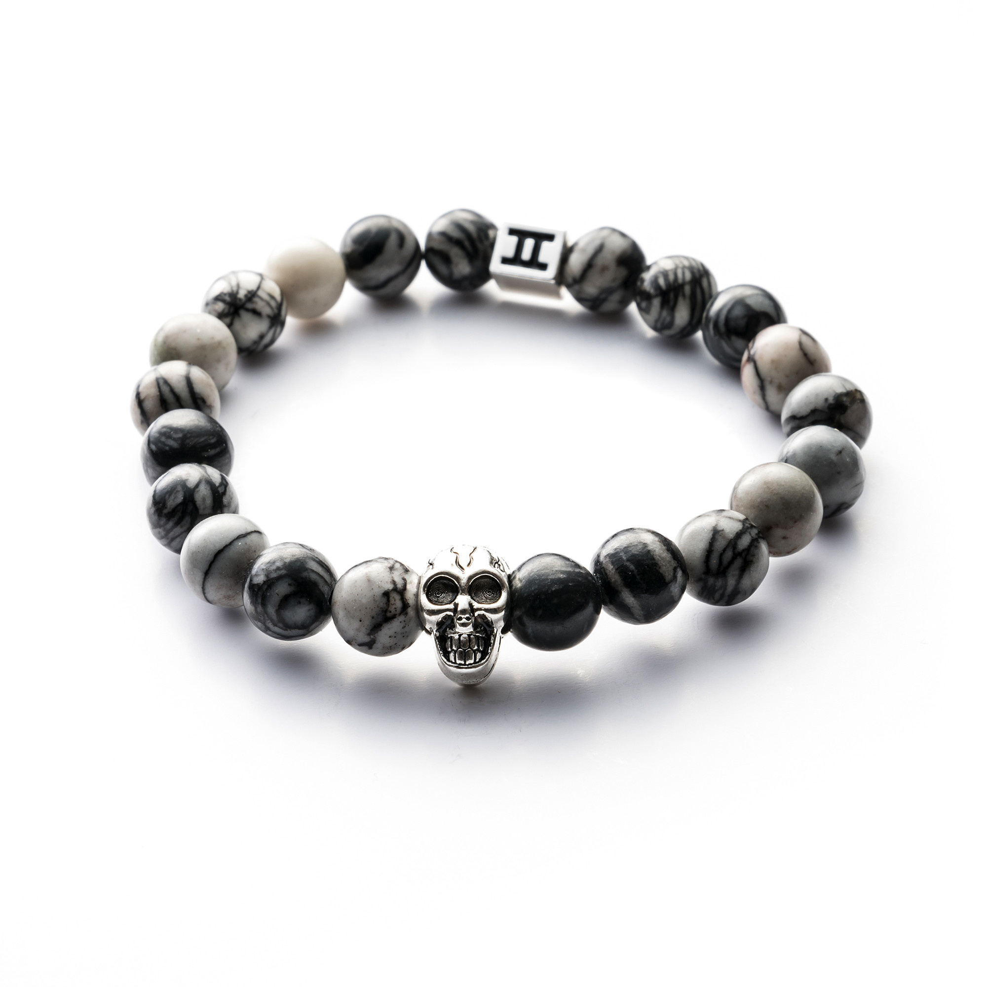 Armband Gemini CLASSIC SKULL GREY SMALL