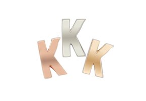 Hanger Letter K zilver goudkleurig