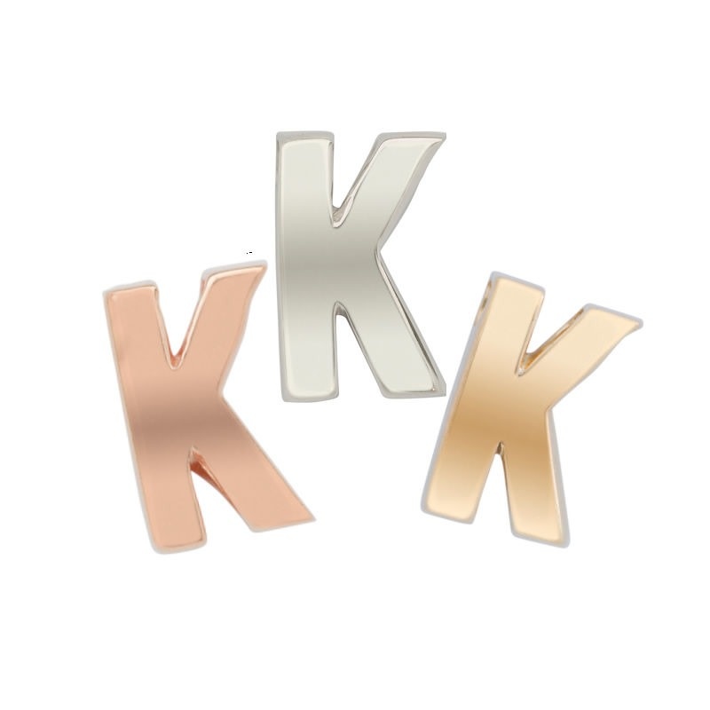 Hanger Letter K zilver goudkleurig