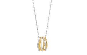 Halsketting Zilver goudkleurig 33-0438