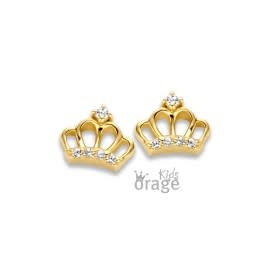Oorbellen Orage Kids Kroon Zilver verguld K1788
