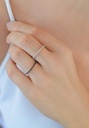 Diamond Moon Ring - Zilver Goudkleurig - 52