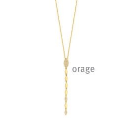 Halsketting Orage AR122 Zilver Verguld
