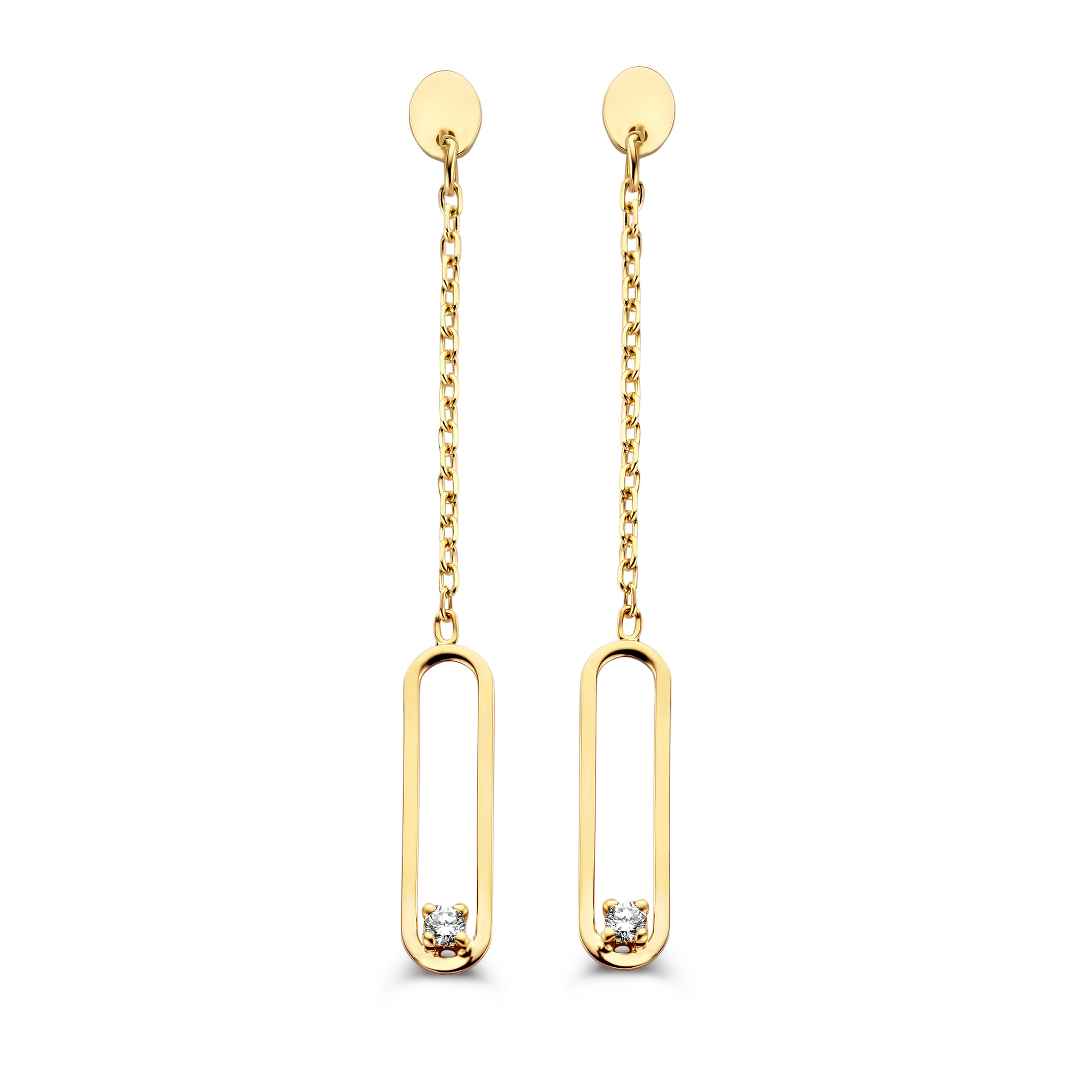 Oorslingers Schakel Geel Goud 18 kt 063131/A