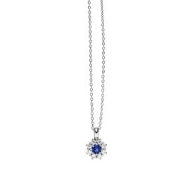 Halsketting Zilver Viventy Blauw 783382