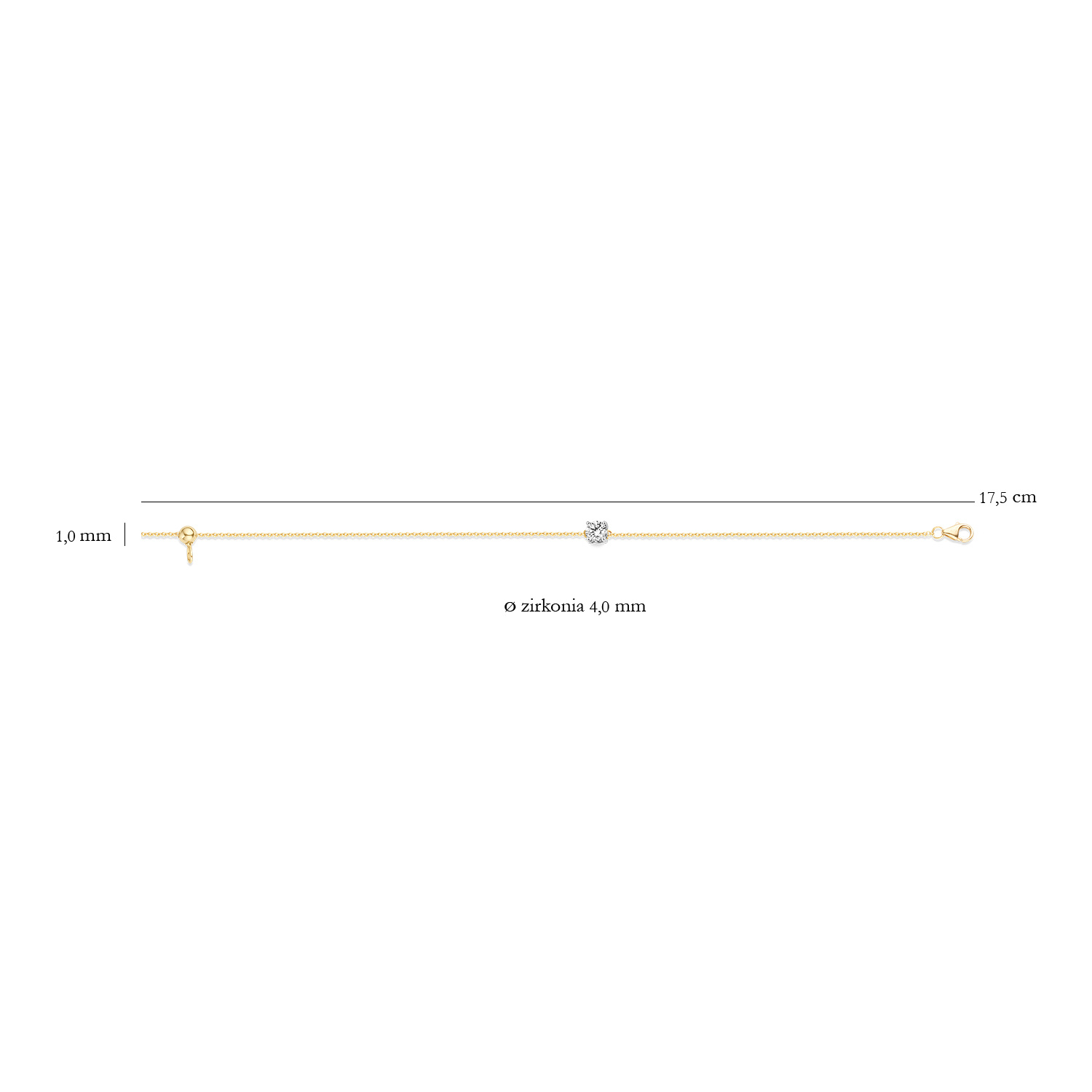 Armband Blush Goud 14kt 2166BZI Zirkonium