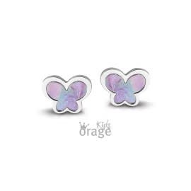 Oorbellen Orage Kids K2083 Vlinder Parelmoer Zilver