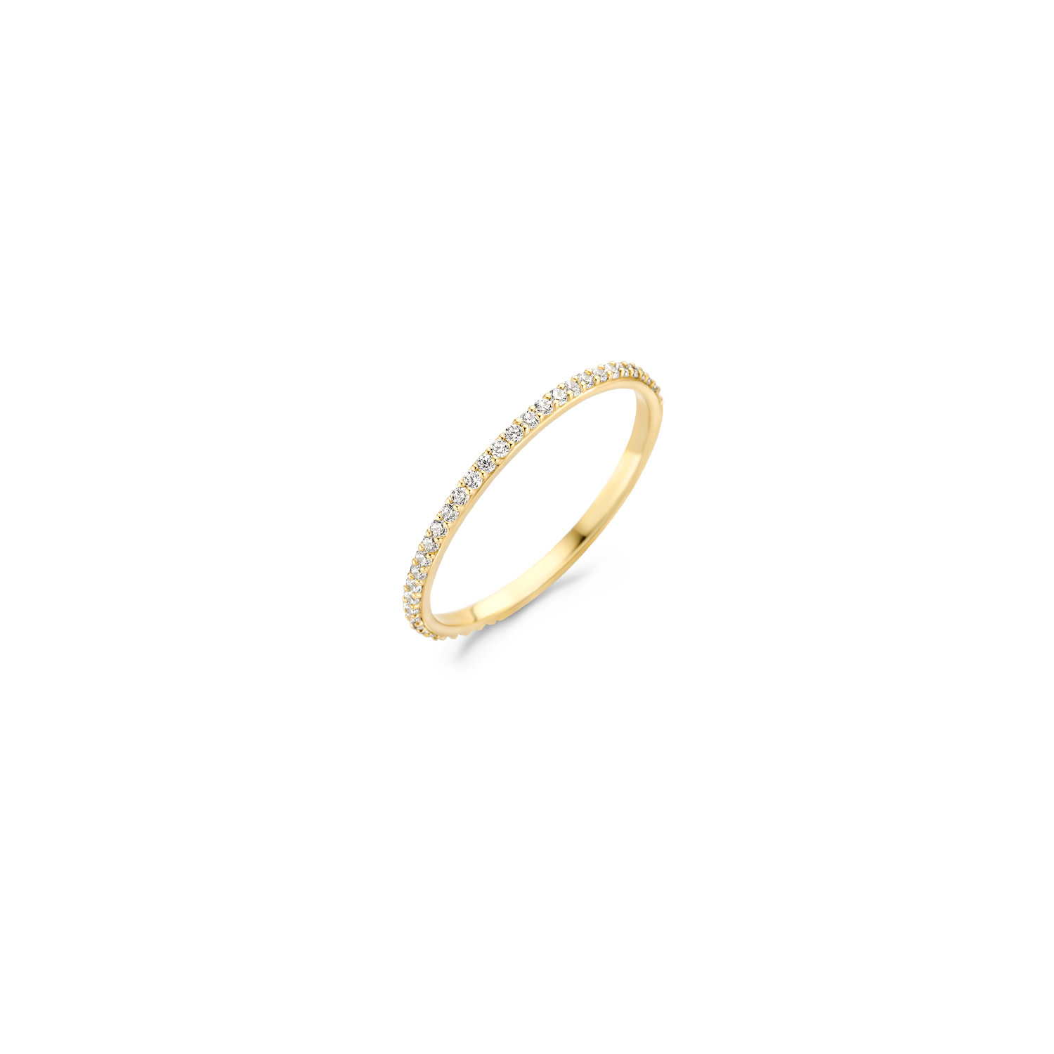 Ring geel goud 14kt 1201YZI zircoon maat 54
