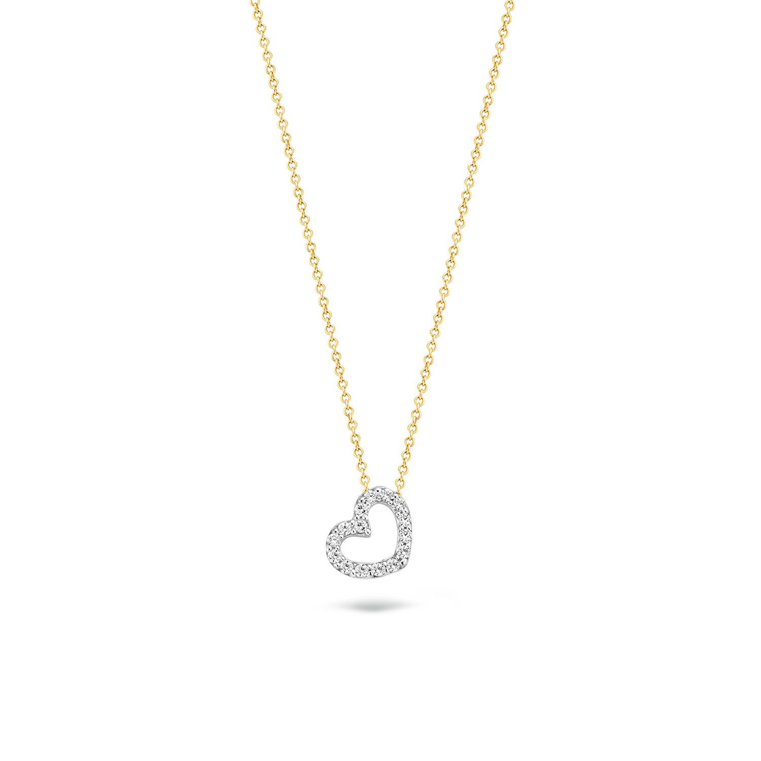 Halsketting Hartje Bico14kt 3072BZI Zirko