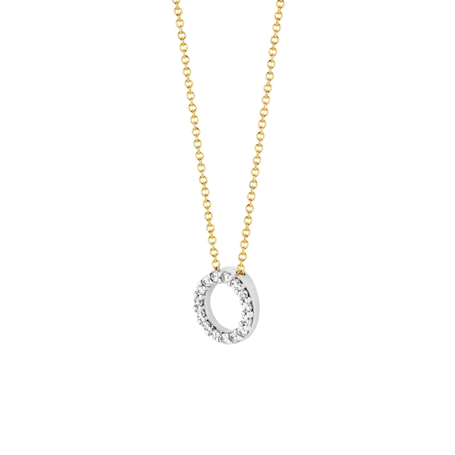 Halsketting Bicolor 14kt 3065BZI Zirkonium