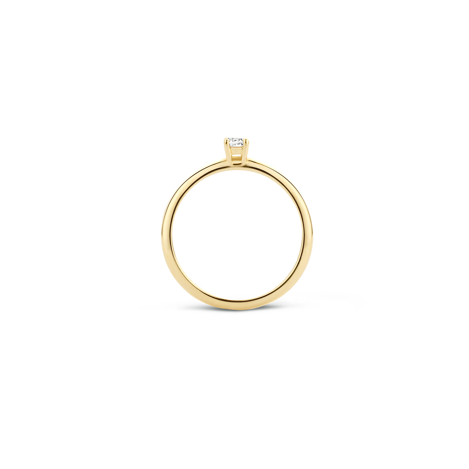 Ring geel goud 14kt 1112YZI zircoon maat 50