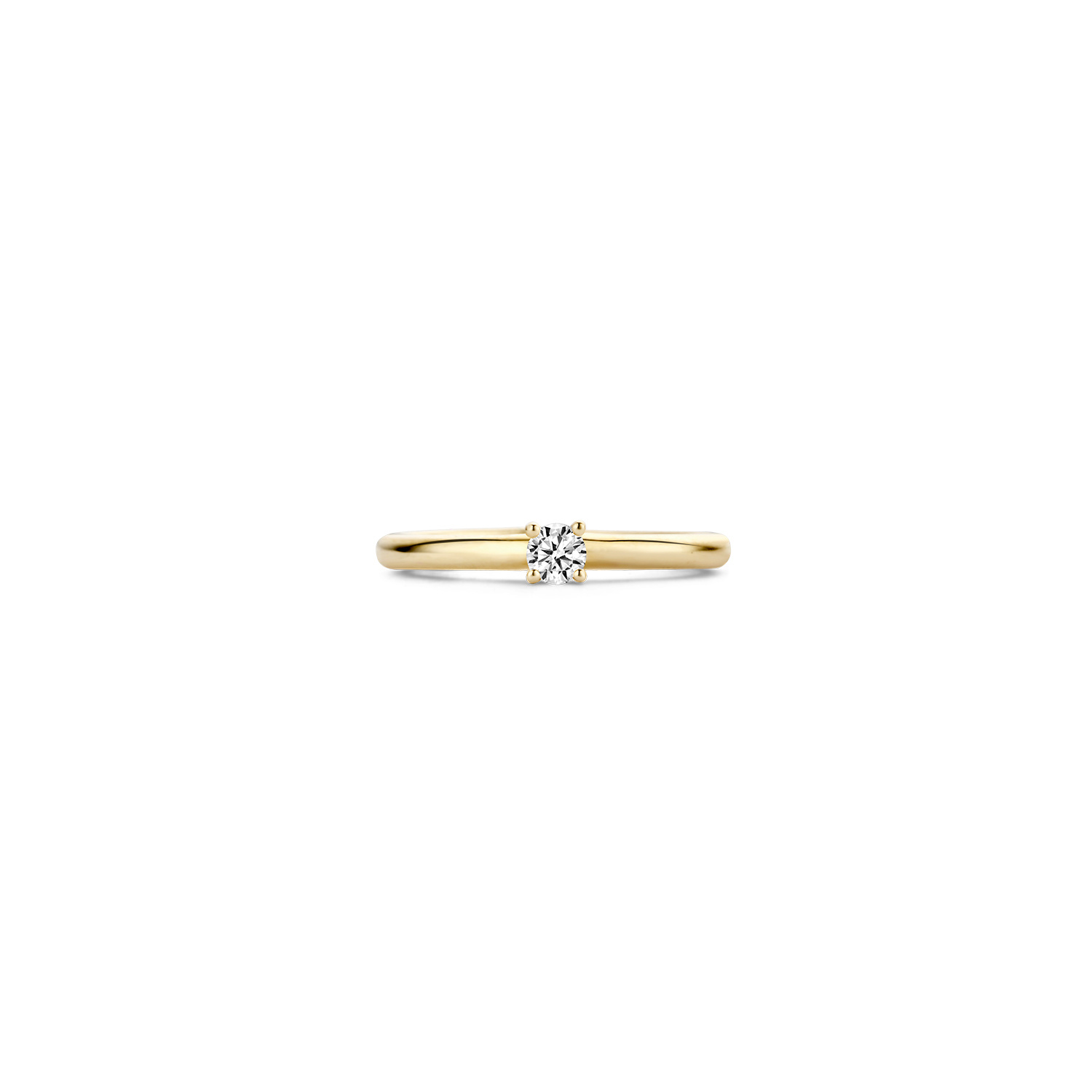Ring geel goud 14kt 1112YZI zircoon maat 50
